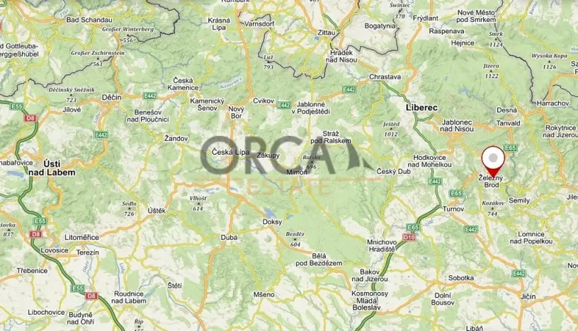 Prodej podílu pozemku, Železný Brod, 406 m2