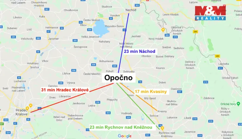 Pronájem bytu 3+1, Opočno, Jana Pitry, 69 m2