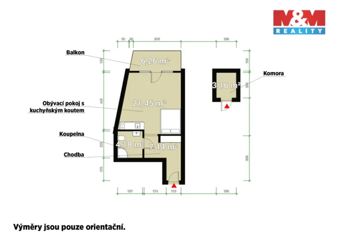 Prodej bytu 1+kk, Plzeň - Východní Předměstí, Slovanská, 39 m2