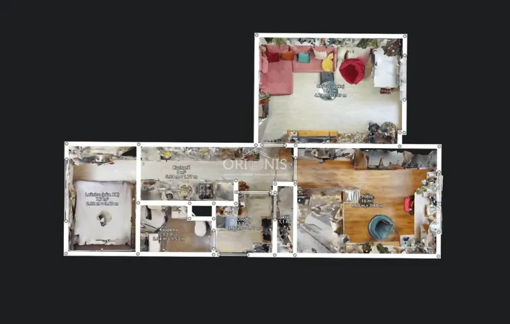 Prodej bytu 2+1, Kadaň, 1. máje, 56 m2