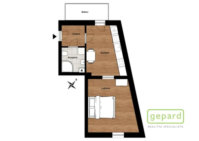 Pronájem bytu 1+1, Praha - Smíchov, Pod Barvířkou, 32 m2