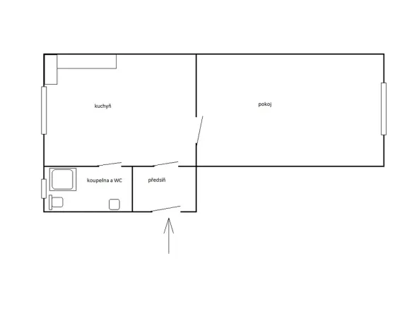 Pronájem bytu 1+1, Praha - Kobylisy, Bořanovická, 32 m2