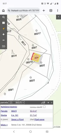 Prodej pozemku pro bydlení, Zruč-Senec, 853 m2