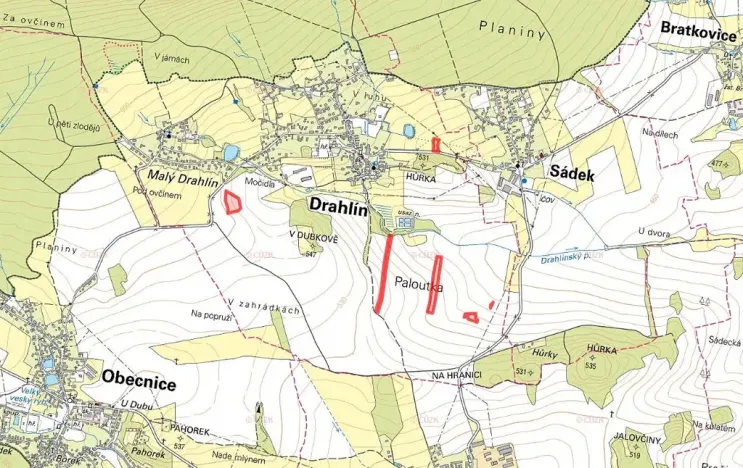 Prodej pole, Drahlín, 32127 m2
