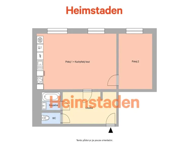 Pronájem bytu 2+kk, Ostrava - Poruba, Alšova, 57 m2