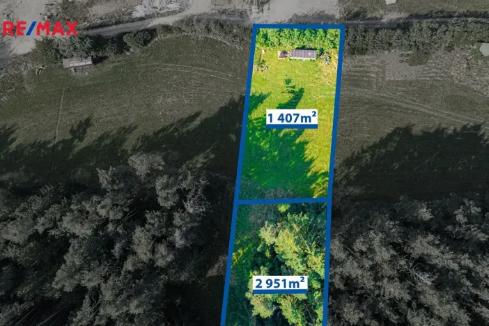 Prodej louky, Milešov, 4358 m2