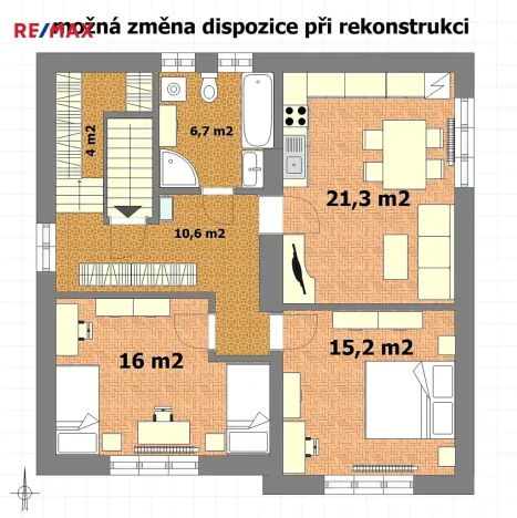 Prodej bytu 3+1, Praha - Modřany, Pod sady, 74 m2