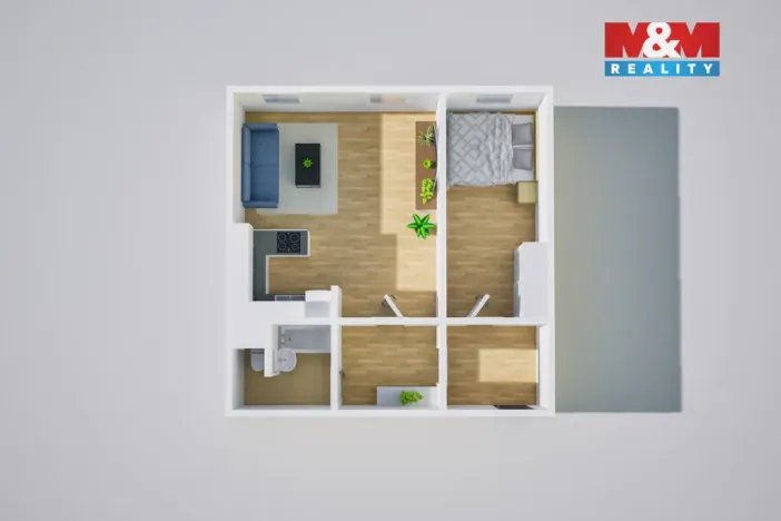 Prodej bytu 2+kk, Teplice - Trnovany, Přítkovská, 47 m2