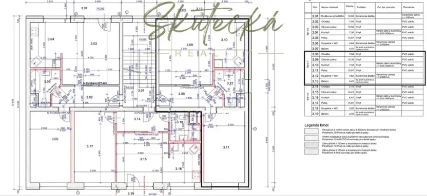 Pronájem bytu 2+kk, Hodonín, 60 m2