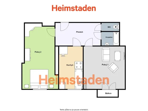 Pronájem bytu 2+1, Havířov - Město, U Stromovky, 60 m2