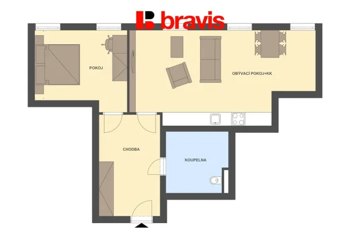 Pronájem bytu 2+kk, Brno - Brno-město, Jakubská, 65 m2