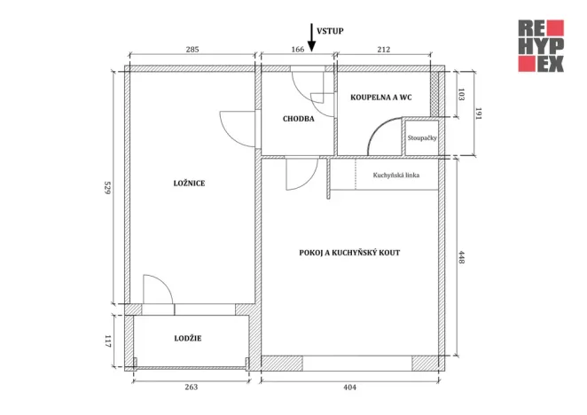 Pronájem bytu 2+kk, Liberec - Liberec VI-Rochlice, Dobiášova, 40 m2