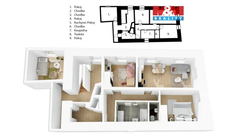 Prodej bytu 4+kk, Bělá pod Bezdězem, Zámecká, 82 m2
