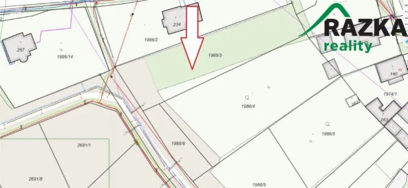 Prodej pozemku pro bydlení, Ctiboř, Ctiboř, 1858 m2