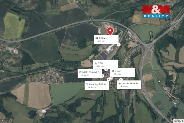 Pronájem bytu 2+kk, Řehlovice - Hliňany, 48 m2