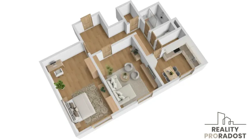 Pronájem bytu 2+1, Ostrava - Poruba, Dětská, 61 m2