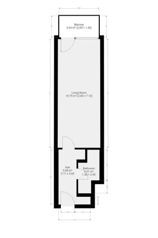 Pronájem bytu 1+kk, Praha - Hostavice, Českobrodská, 31 m2