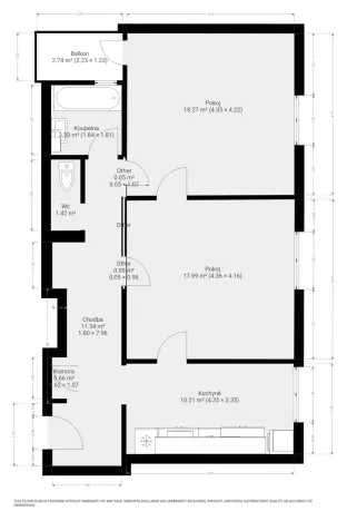 Pronájem bytu 2+1, Brno, Bayerova, 59 m2