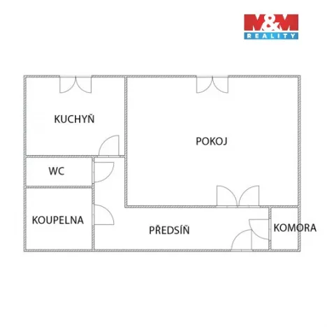Pronájem bytu 1+1, Ostrava - Muglinov, Fojtská, 44 m2