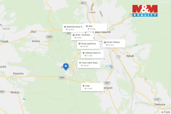 Prodej pozemku pro bydlení, Česká Třebová - Kozlov, 1090 m2