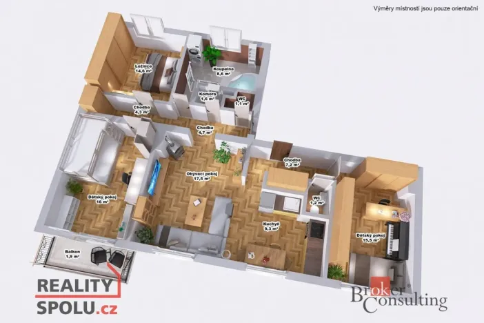 Prodej bytu 4+kk, Liberec - Liberec V-Kristiánov, Stavbařů, 98 m2