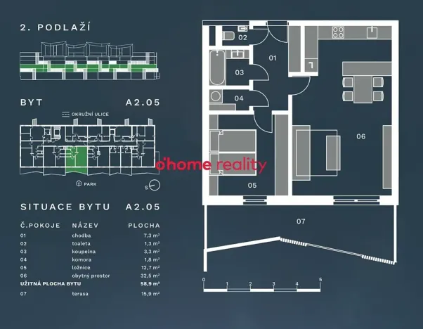 Prodej bytu 2+kk, Olomouc, Okružní, 59 m2