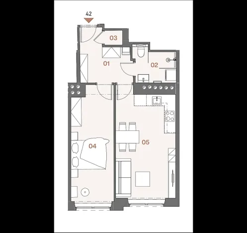 Prodej bytu 2+kk, Praha - Žižkov, Jana Želivského, 50 m2