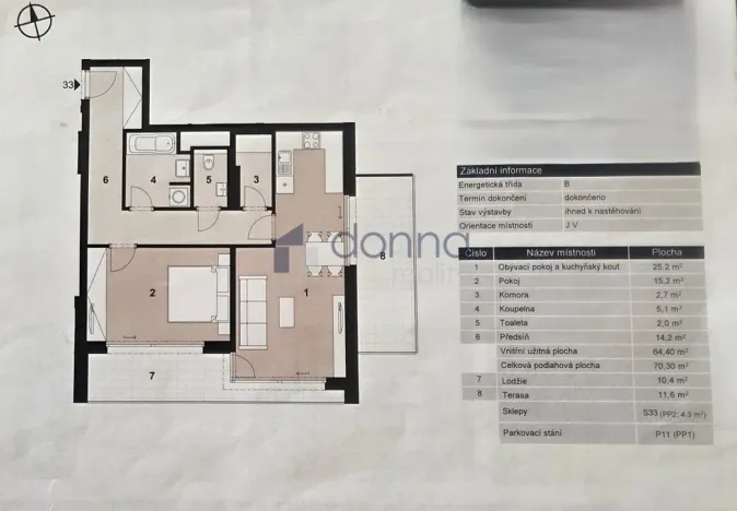 Pronájem bytu 2+kk, Praha, Lučištníků, 70 m2