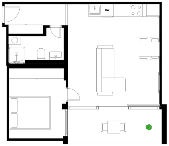 Pronájem bytu 2+kk, Praha - Žižkov, Biskupcova, 48 m2