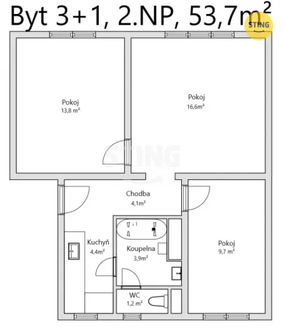 Prodej bytu 3+kk, Uherský Brod, Okružní, 67 m2