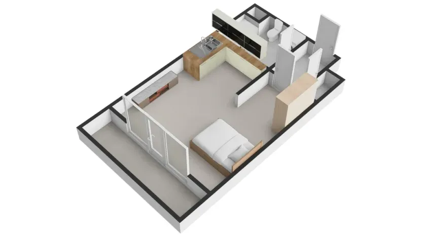 Pronájem bytu 1+kk, Praha - Smíchov, Randova, 40 m2