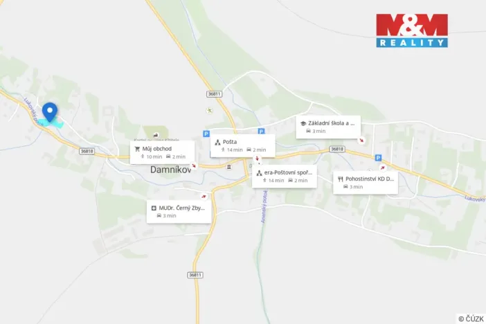 Prodej pozemku pro bydlení, Damníkov, 1300 m2