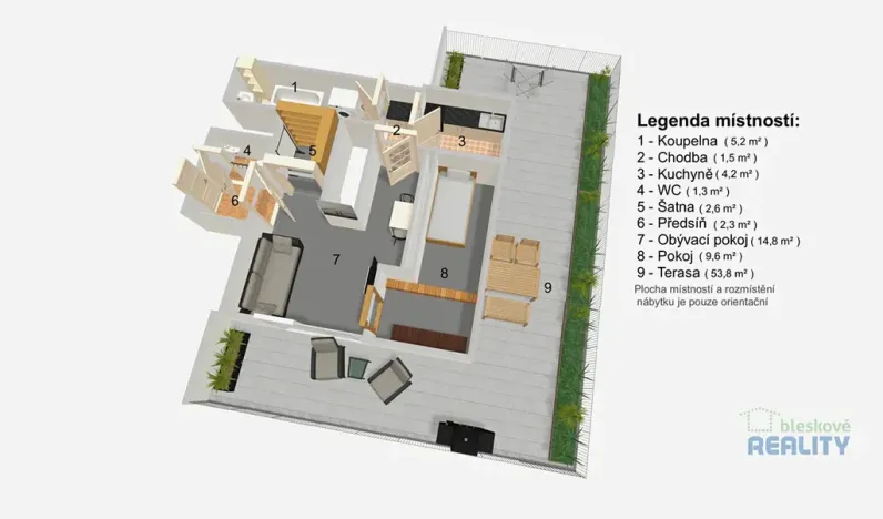 Pronájem atypického bytu, Praha - Nusle, Družnosti, 42 m2