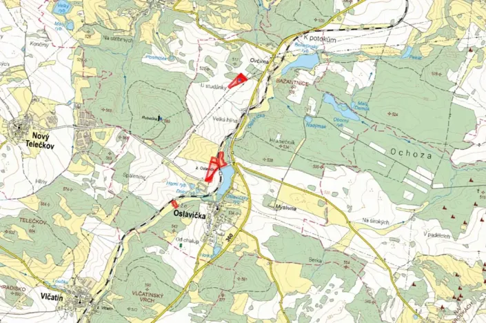 Prodej pole, Oslavička, 31434 m2