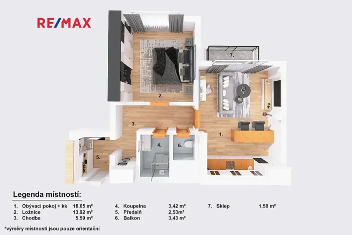 Pronájem bytu 2+kk, Nová Bystřice, Rybní, 41 m2