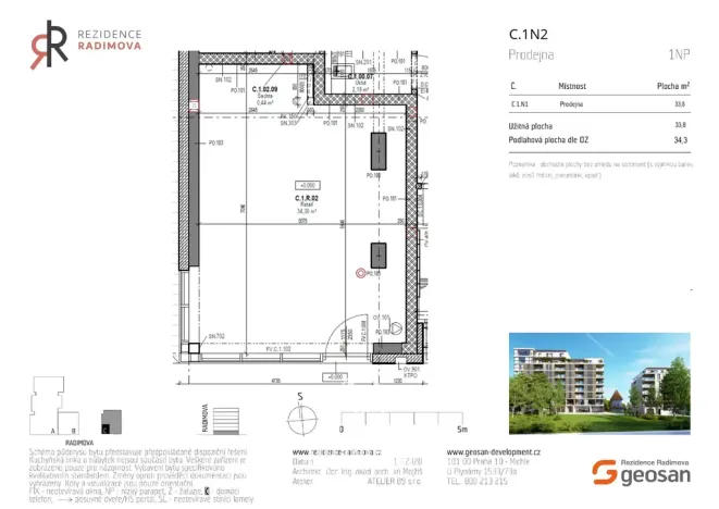 Pronájem obchodního prostoru, Praha - Břevnov, Radimova, 34 m2
