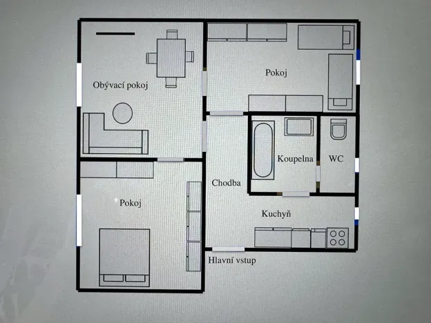 Prodej bytu 2+1, Praha - Krč, Halasova, 55 m2