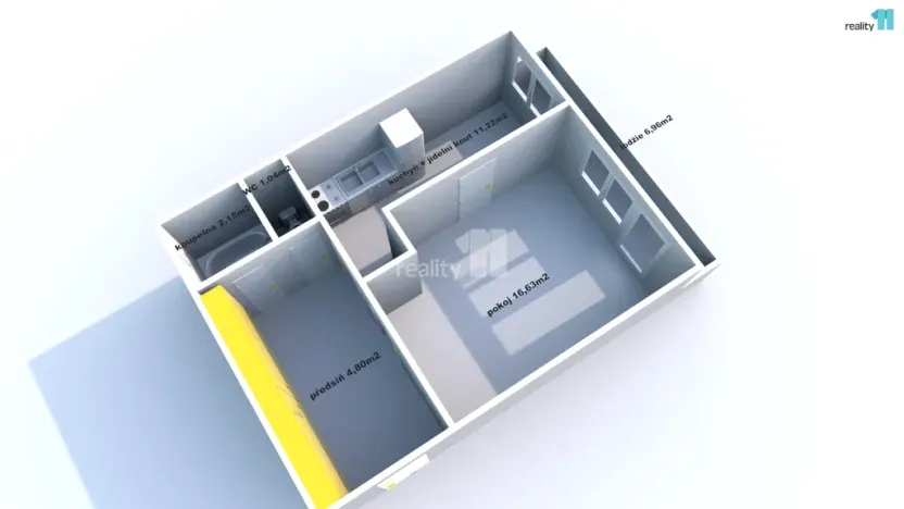 Prodej bytu 1+1, Poděbrady - Poděbrady III, Kunštátská, 44 m2