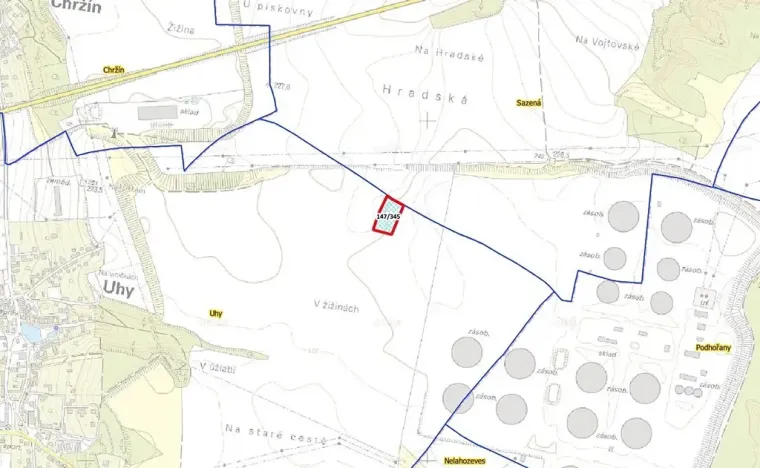 Prodej pole, Uhy, 5543 m2