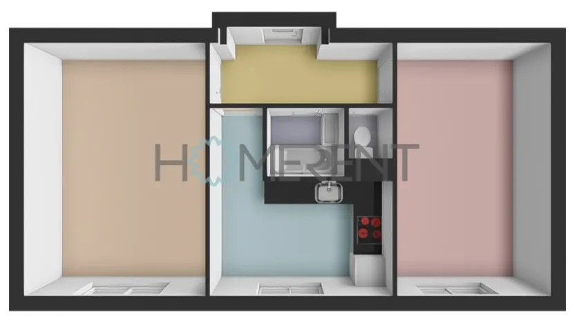 Pronájem bytu 2+1, Praha - Libeň, Konšelská, 49 m2