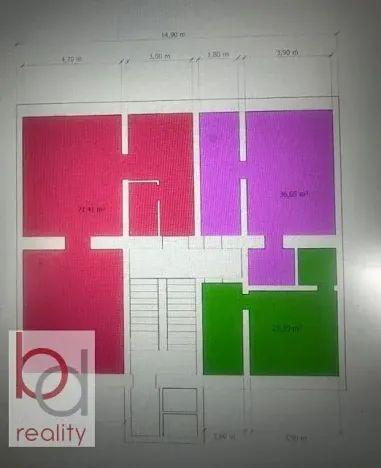 Pronájem bytu 2+1, České Budějovice, Matice školské, 71 m2
