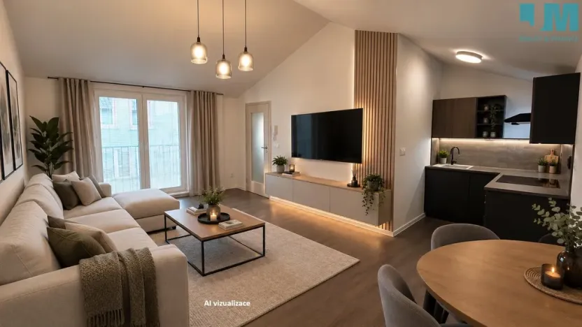 Pronájem bytu 2+kk, Třebíč, Úvoz, 46 m2