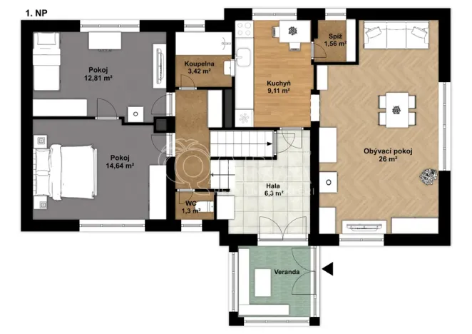 Prodej rodinného domu, Lidice, Josefa Horáka, 185 m2