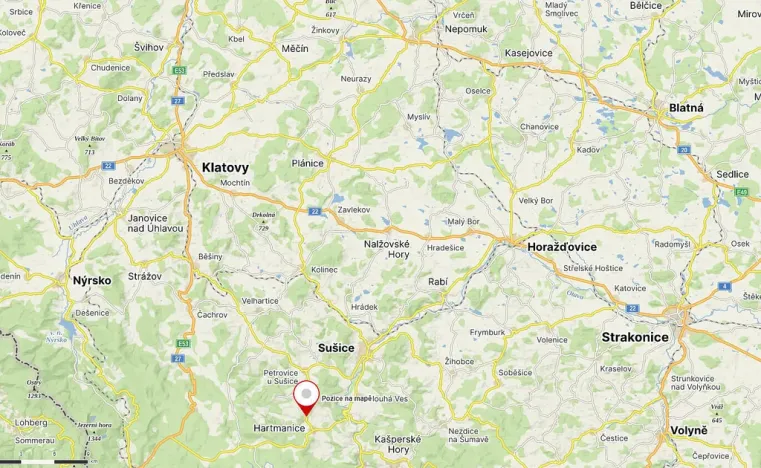 Prodej pozemku, Hartmanice, 1679 m2