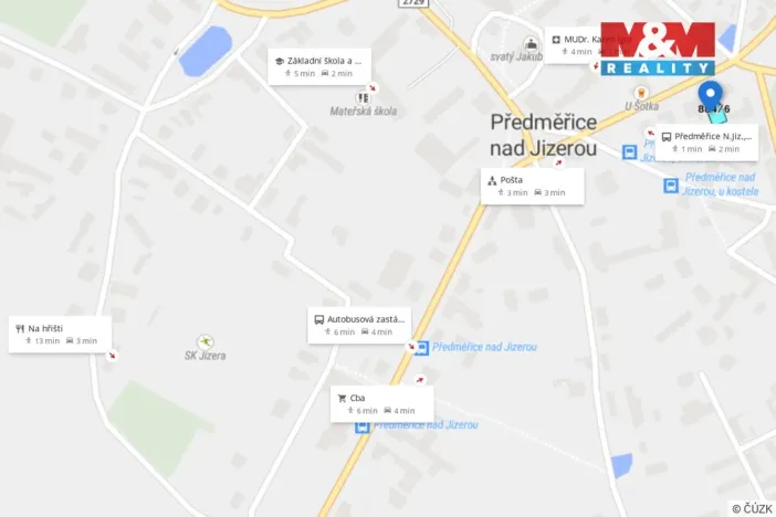 Prodej pozemku pro bydlení, Předměřice nad Jizerou, 340 m2