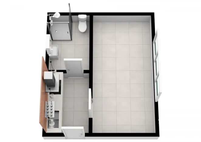 Pronájem bytu 1+kk, Praha - Horní Počernice, Mezihoří, 20 m2