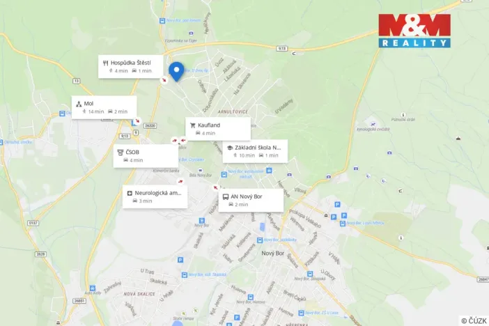 Prodej bytu 4+1, Nový Bor - Arnultovice, Gen. Svobody, 97 m2