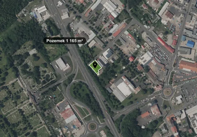Prodej komerčního pozemku, Teplice, 1165 m2