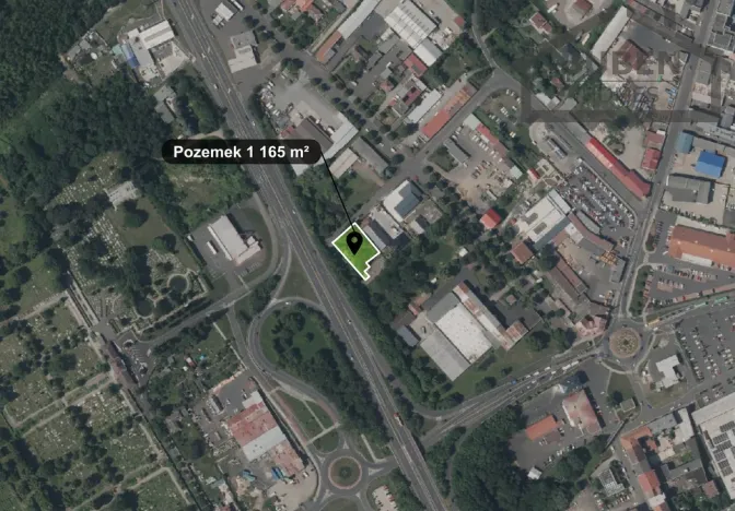 Prodej komerčního pozemku, Teplice, 1165 m2