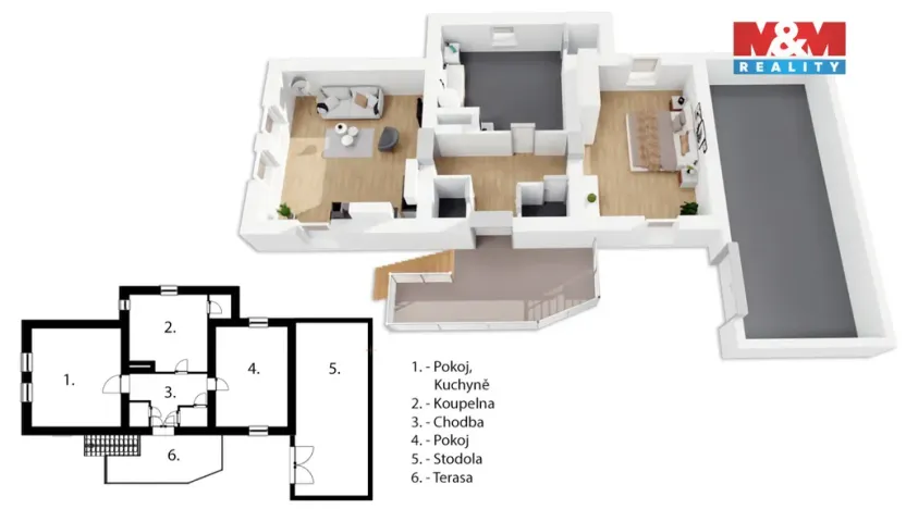 Prodej chalupy, Kamenný Přívoz - Hostěradice, 107 m2